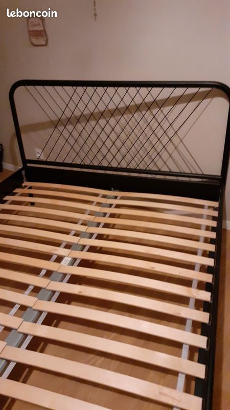 Cadre de lit pour 2 personnes avec sommier (image 2)