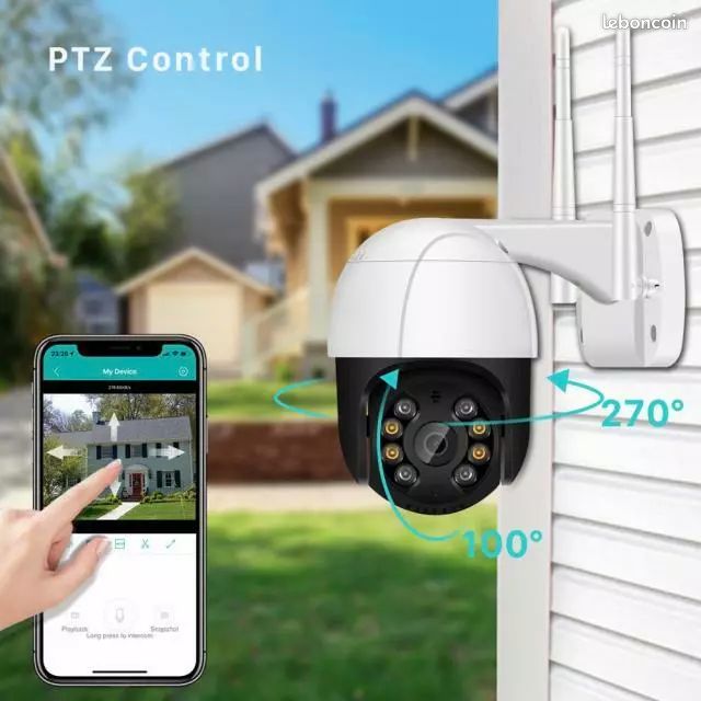 Caméra De Surveillance WiFi 1080P Extérieur - Vision Nocturne, Détection Mouvement, étanche IP66