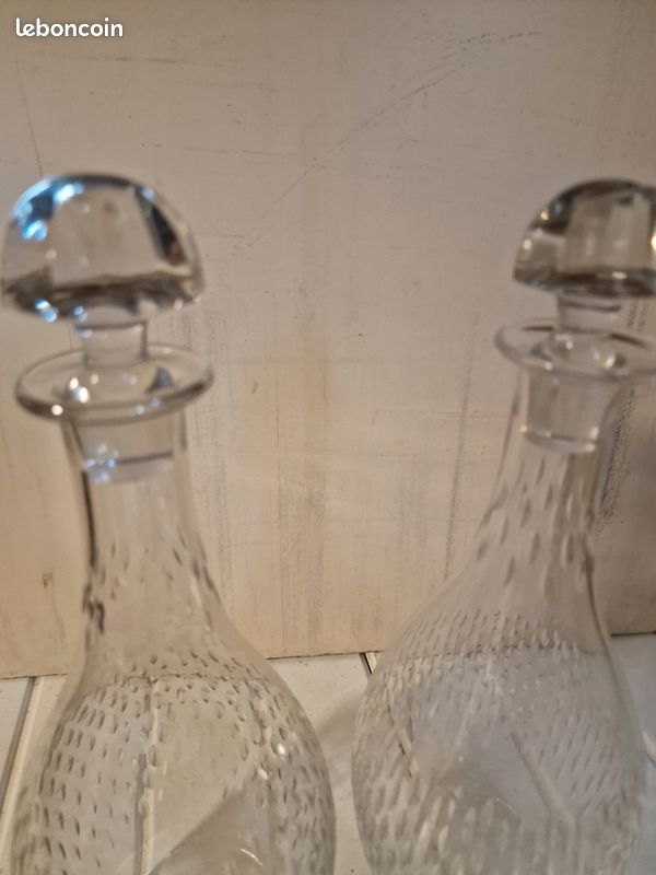 Carafe en cristal taillé, modèle Paris (ou motif « grains de riz ») de la cristallerie Baccarat (image 2)