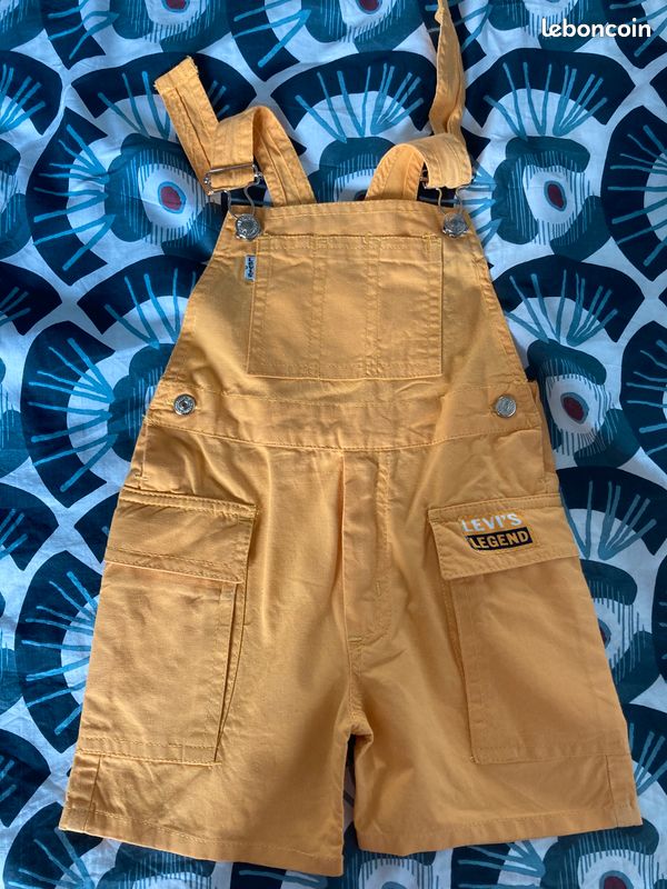 Levi's Strauss salopette courte jean coton orange (image 2)