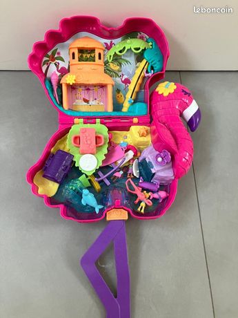 Jeu Enfant Pop Swap Polly Pocket Coffret Flamant Rose Avec 26