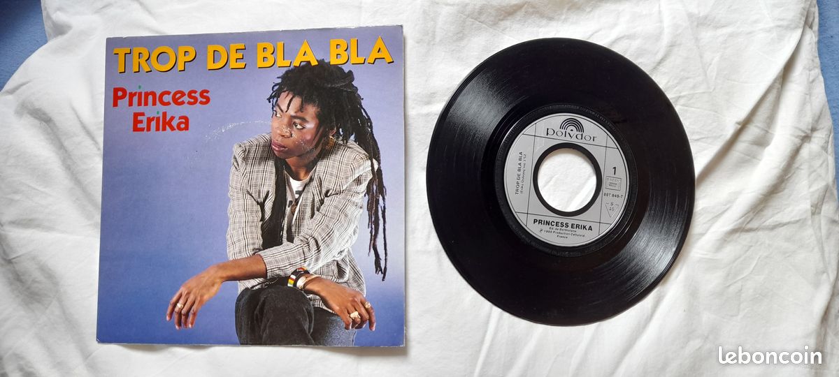 PRINCESS ERIKA - Trop de blabla (vinyle 45t) (image 1)