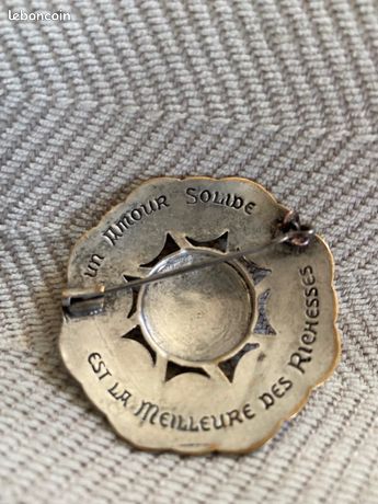 Broche Kelt Ancienne En Argent - Symbole Triskel Celte, Bretagne, Vintage 1692 - Occasion