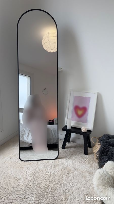 MIROIR DRAWER MADRID ( Maison du monde )- Miroir sur pied 40x150cm noir (image 1)