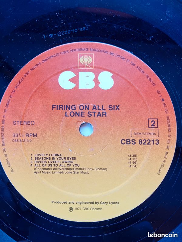 Vinyle 33T Lone Star (image 3)