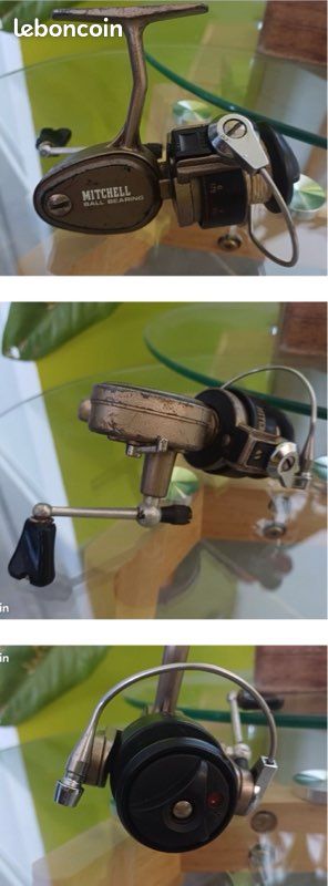 Moulinet pêche ancien mitchell 908 bronze doré reel carrete mulinello pesca - Collection