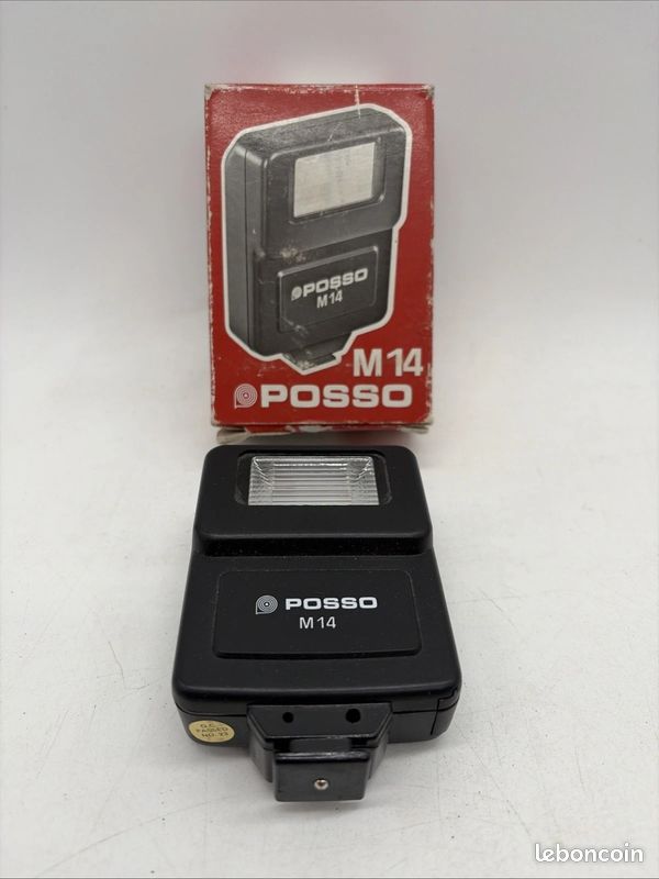 Flash Posso M14 Vintage Fonctionnel Boîte Photo Argentique Rétro 🖤 (image 1)