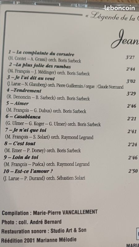 CD Jean Deny la complainte du corsaire (image 2)