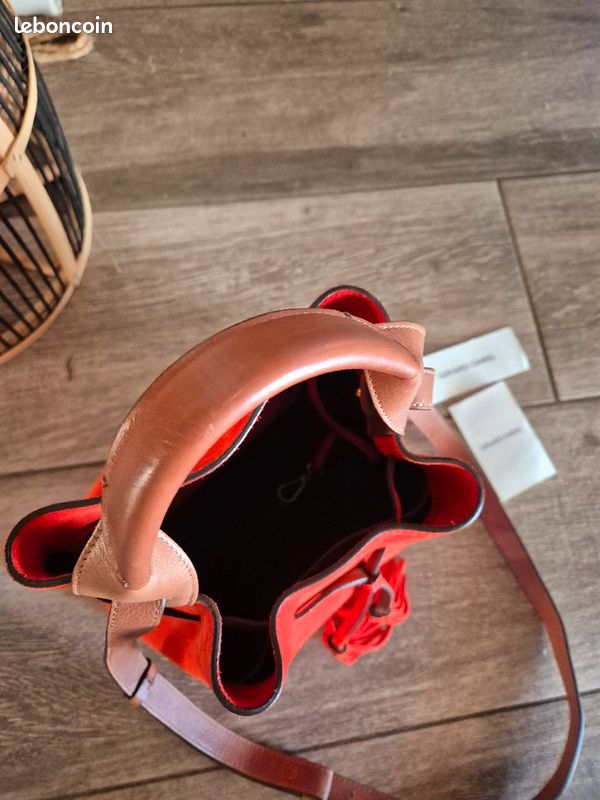 Sac Seau Mini Saxo Darel Gerard Darel Le Sazo Leather Bucket Bag