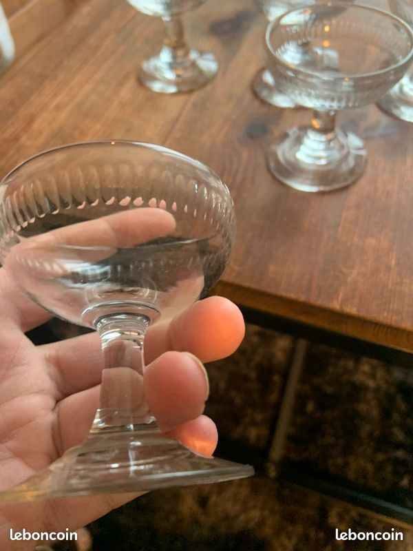 Lot de 6 verres à liqueur soufflés vintage (image 2)