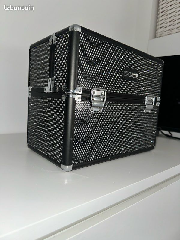 Malette maquillage PARISAX neuve argentée strass et noir (image 8)