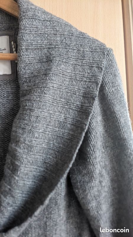 Gilet long gris H&M Vêtements