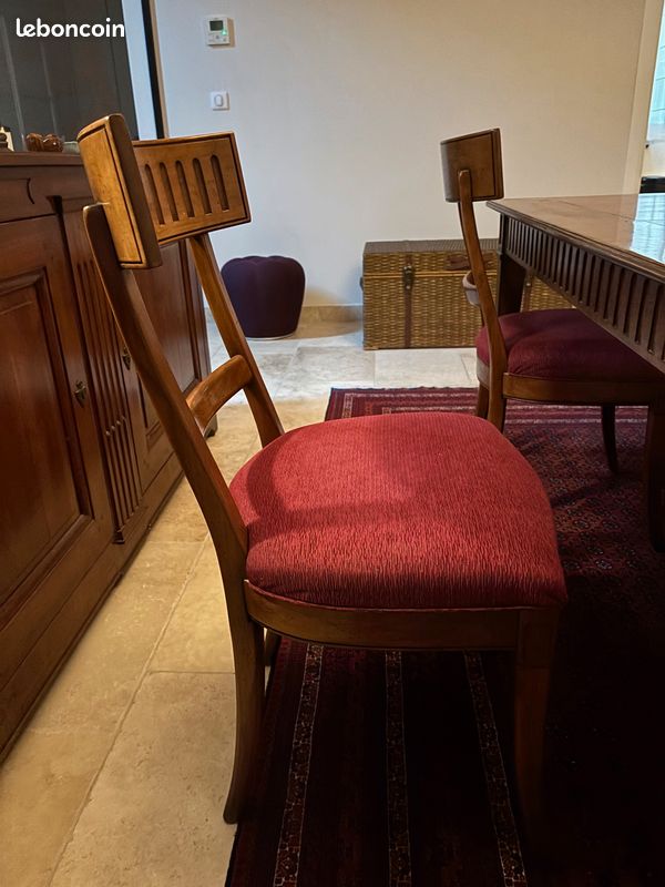 6 Chaises Merisier Roche BOBOIS (image 1)