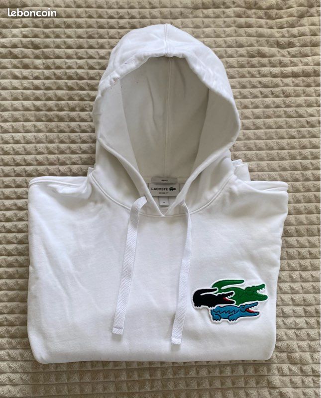 Sweat Lacoste original Loose Fit Unisex Taille M Vêtements