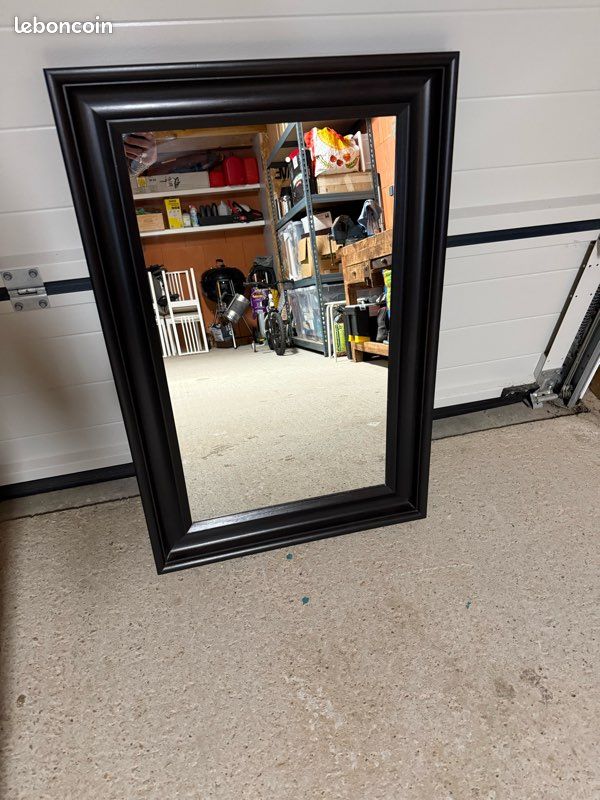 Miroir IKEA Hemnes noir 90x60 (image 1)