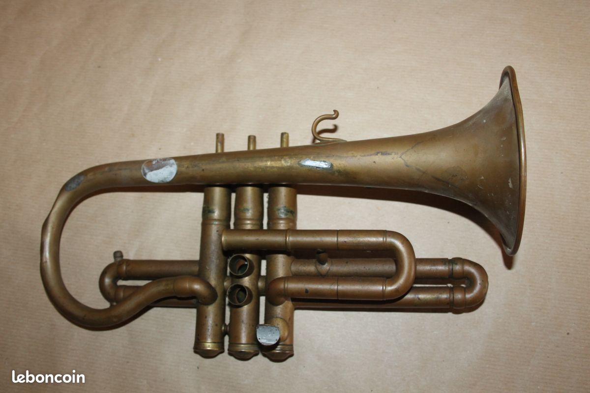 Ancien cornet à pistons F. Besson pour restauration ou récupération bloc pistons avant 1887 (image 4)