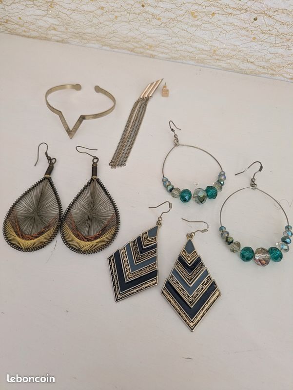 Boucles d'oreilles rose/ bijou fantaisie/bijou femme - Un grand marché
