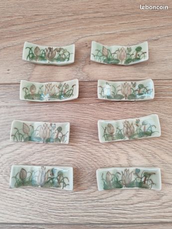 Lot de 6 repose couteaux en céramique vintage