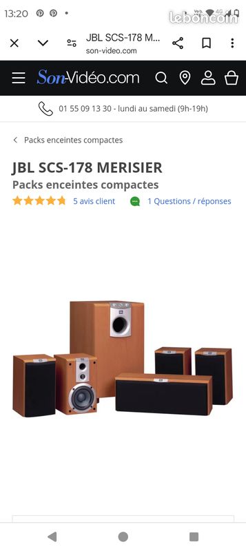 Enceinte JBL sacs 178 (image 1)