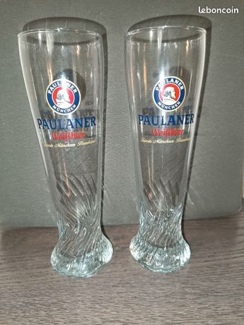 Cendrier Vintage Paulaner München - Verre - 3 Fentes - Bière Allemande