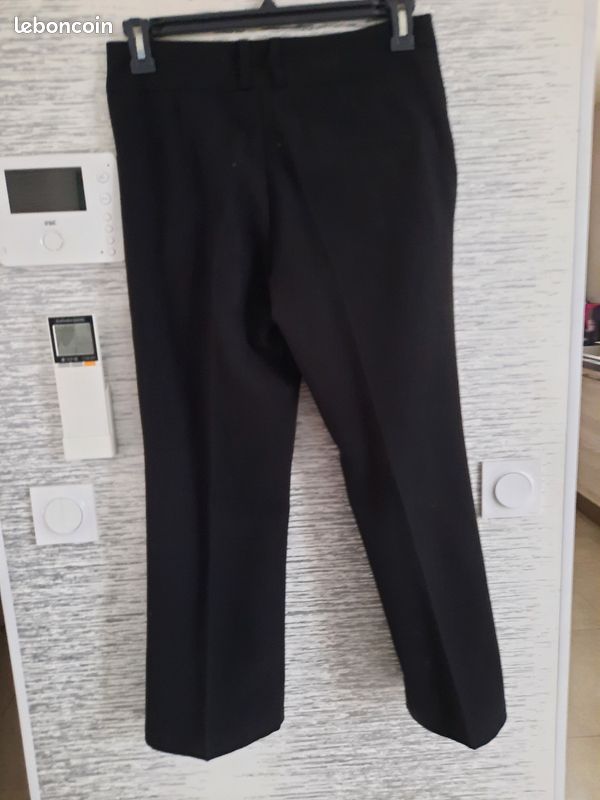 Pantalon noir T38 à plis (image 3)