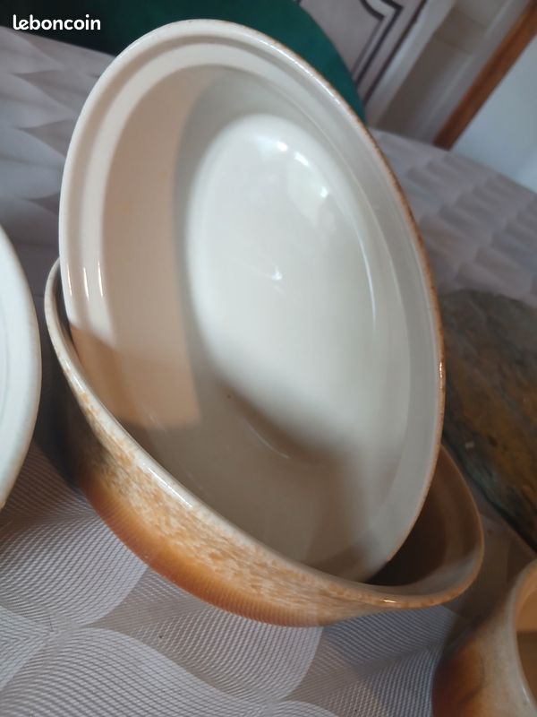 Lot De 4 Ramequins Emile Henry Orange - Pots à Oreilles Cassolettes - Porcelaine