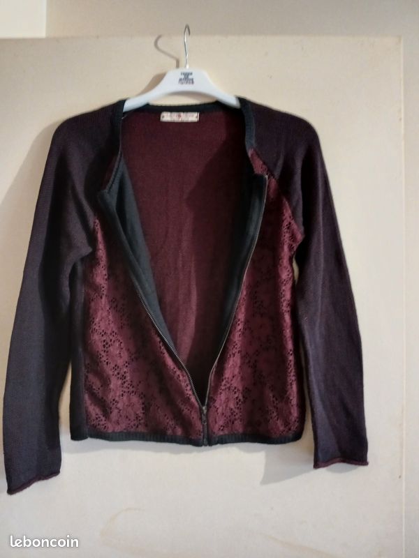 Cardigan T 40/42 cache cache bordeaux (image 2)