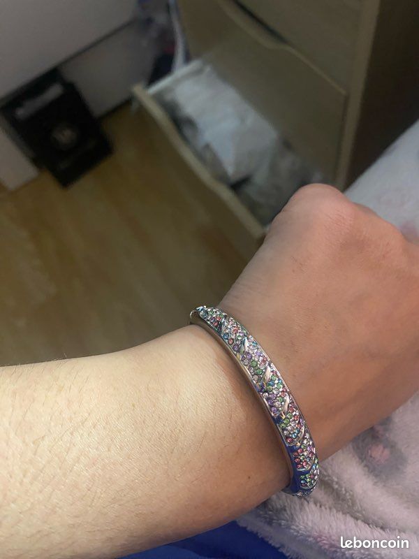 Bracelet rigide argenté (image 5)