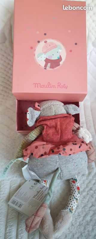 DOUDOU poupée SOURIS LES JOLIS TROP BEAUX MOULIN ROTY NEUF (image 2)