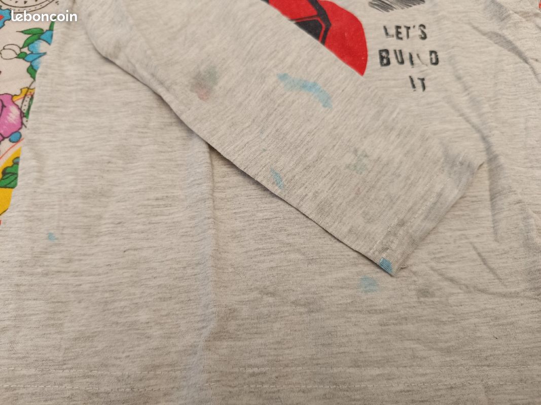 T-shirt à manches longues gris clair 4 ans (image 3)