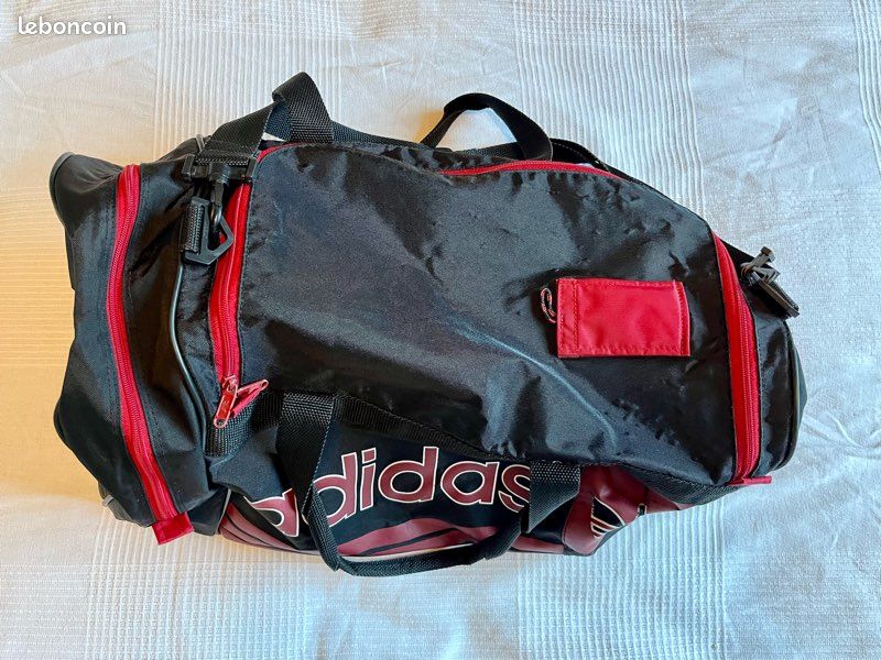 Sac Vintage Sasson Années 90 – Nylon Bicolore – Sac De Sport / Voyage