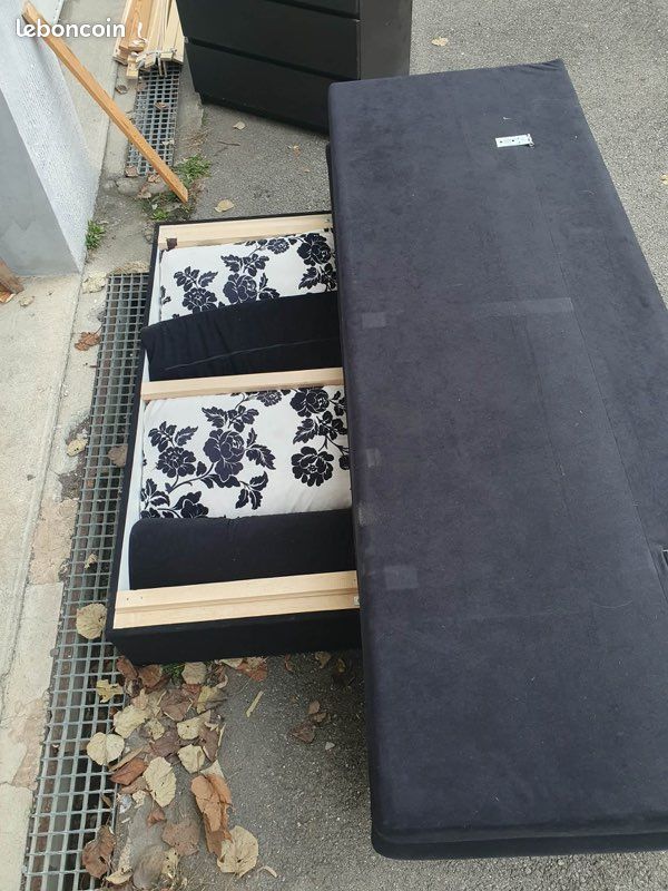 Canapé convertible en velours (image 3)