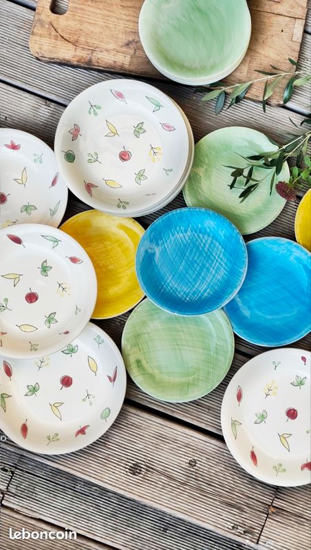 Lot de 6 assiettes à dessert vintage (image 1)