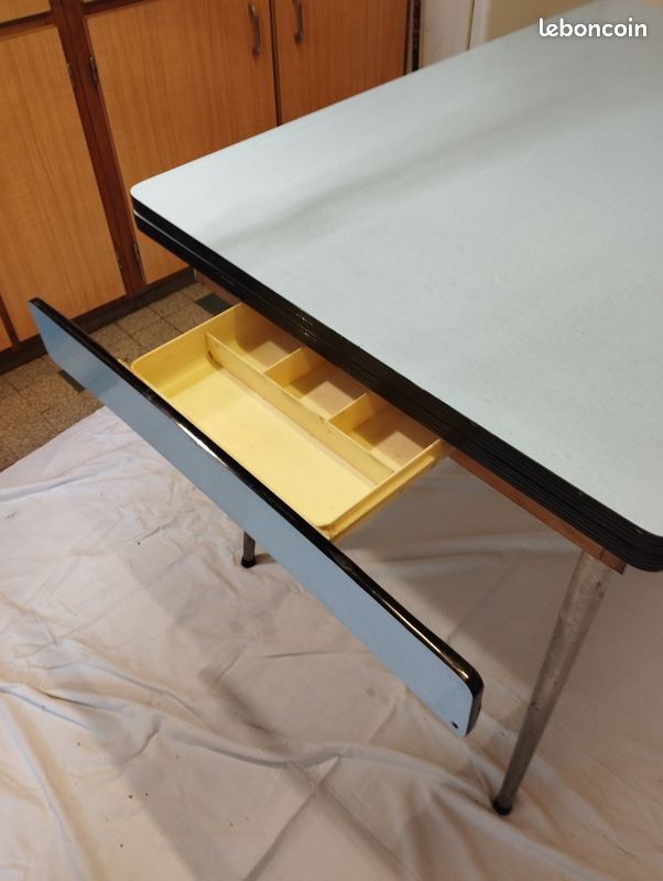 Table cuisine extensible en formica vintage (image 3)