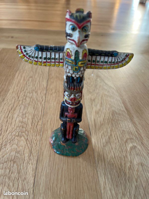 TIMPO TOYS FORT Lot Indien Canoe Quille Totem Cheval Squaw