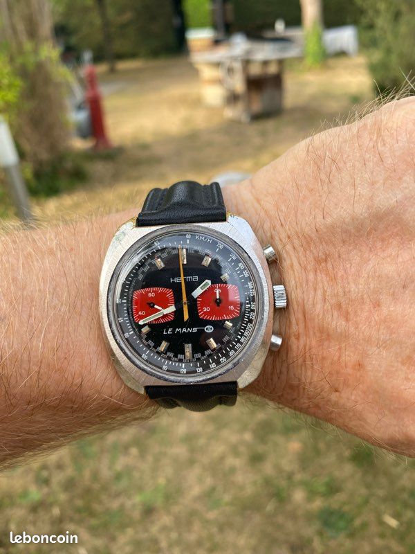 Chronographe mécanique vintage HERMA LE MANS (image 12)
