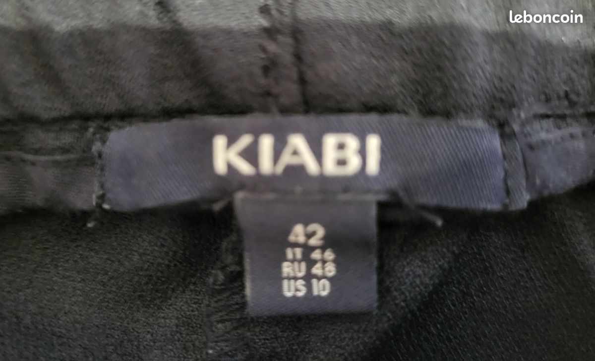 Pantalon fluide noir Kiabi, taille 42 (image 3)