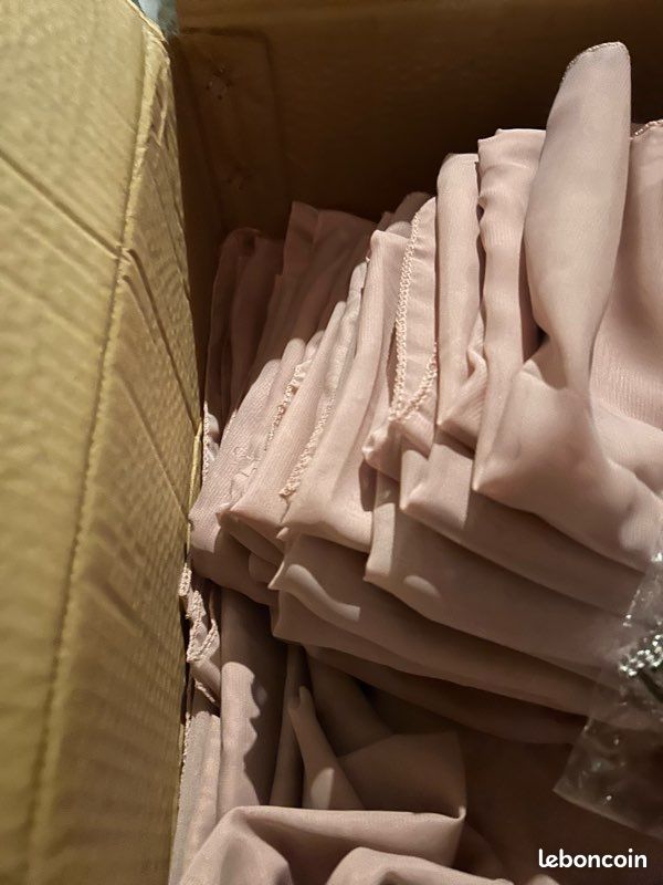 Drapés noeuds de chaise vieux rose mousseline (image 4)