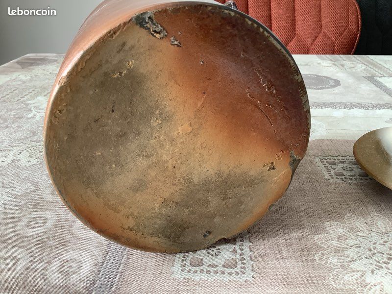 Pot à graisse en grès émaillé marron (image 8)