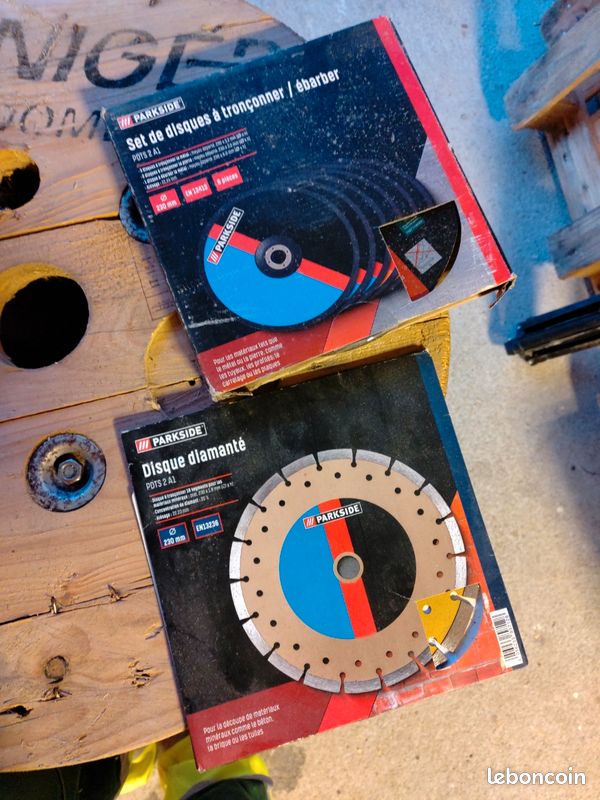 Set De 4 Disques Diamant Parkside Pour Meuleuse - Pour Béton Et Ciment