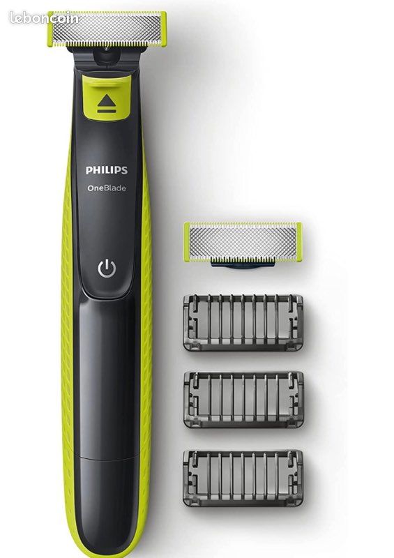 Tondeuse neuve Philips OneBlade, Rechargeable, 100% étanche, 3 sabots clipsables barbe de 3 jours (image 3)