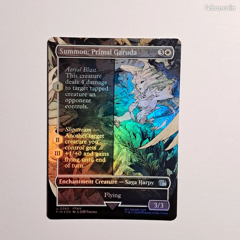 Une carte Summon Primal Garuda foil ,extended , final fantasy magic -  Collection