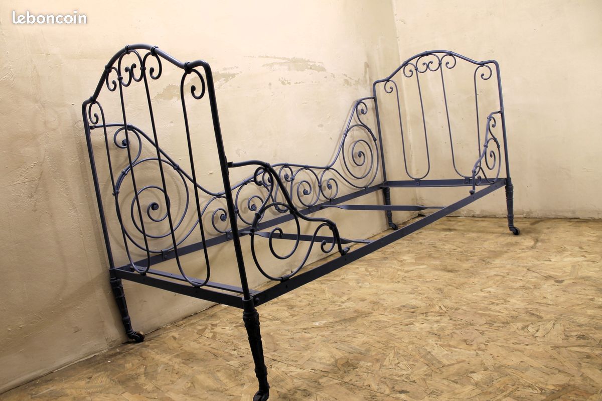 Lit / banquette fer forgé XIX (image 4)