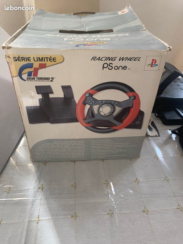 Pack PSOne SCPH-102 + Volant Gran Turismo 2 + 6 Jeux - Occasion Fonctionnel