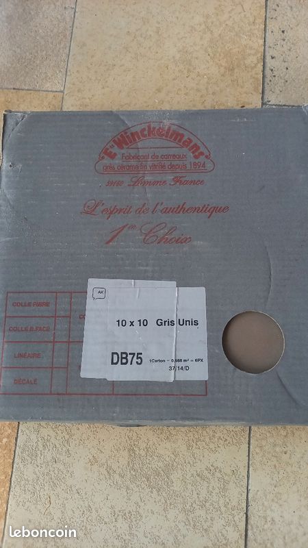 Carrelage Winckelmans Grès Cérame 10x10 gris fabriqué en France (image 2)