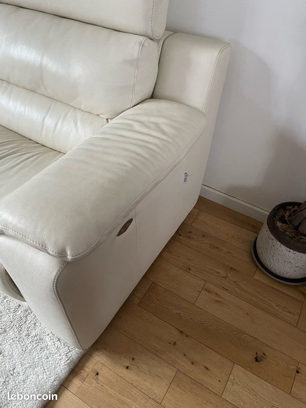 Canapé en cuir avec assise électrique (image 4)