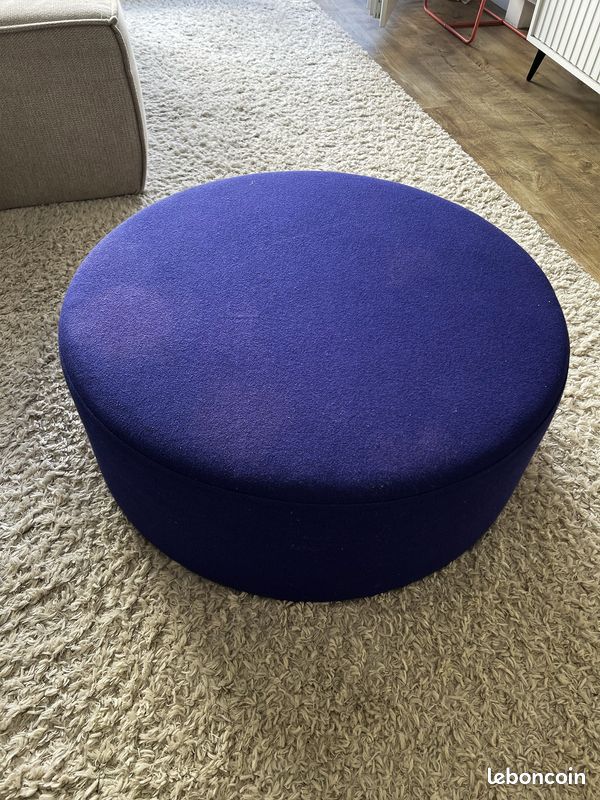 Pouf Nooma - Large Folk Pouf Wide – Blueberry Pie - Table basse (image 3)