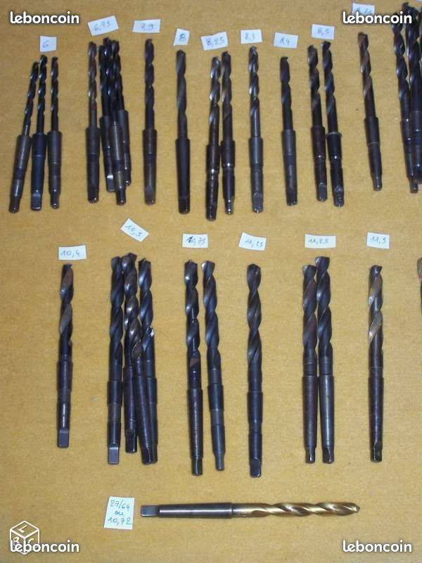 Foret Cône Morse N°1 D.13,5 mm HSS M2 DIN345 - Foret en coffret et à l'unité