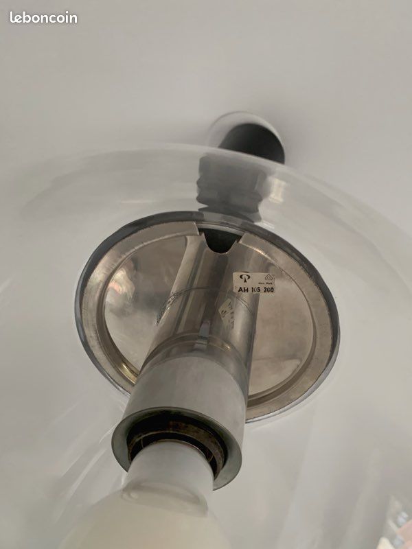 Suspension vintage Peill & Putzler globe verre (AH 105 200) design 70s luminaire lustre rétro (image 8)