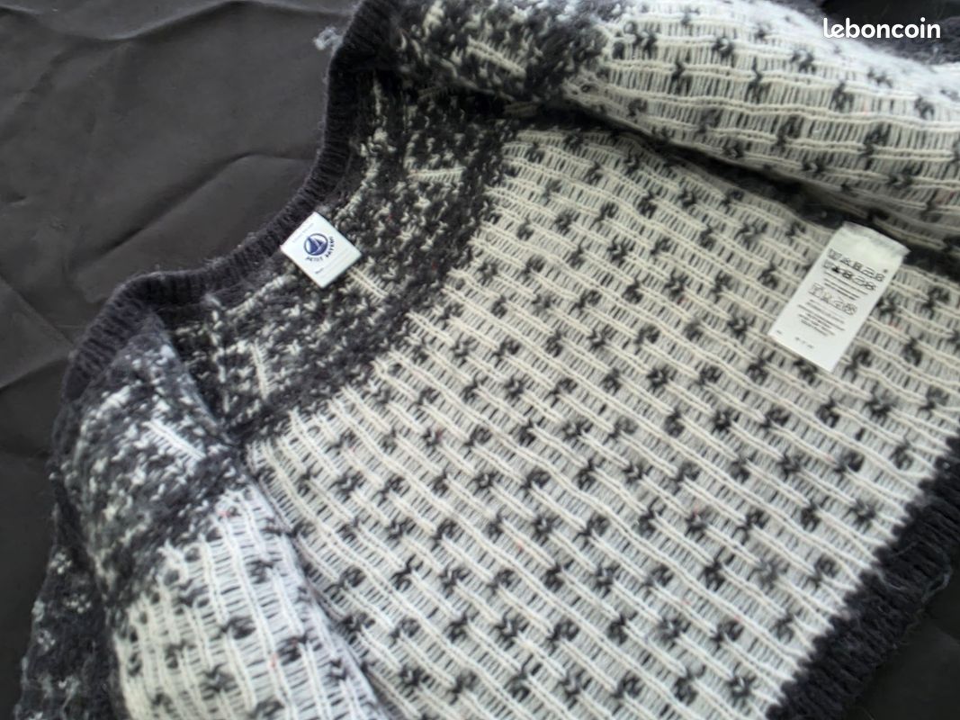 Gilet / Cardigan motif nordique Petit Bateau 12 mois (image 2)